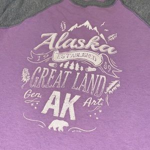 Alaska - Girls Purple and Grey Baseball Tee
